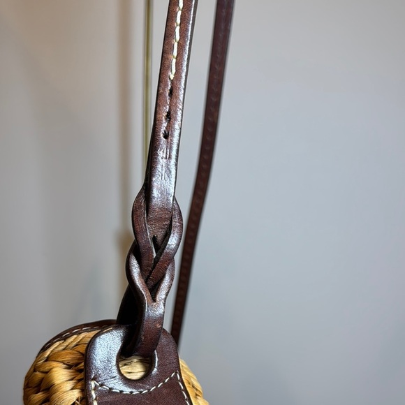 Brighton Ruth Straw Satchel Handbag Purse Shoulder Strap Heart Magnetic Snap - Picture 11 of 11